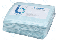 Салфетки безворсовые S-WIPE бирюза мелкий креп для чувствительных поверхностей 34х49см в упаковке 35 штук - УТСК. Промышленное снабжение
