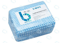 Салфетки безворсовые S-WIPE голубой клетка повышенной прочности 34х49см в упаковке 35 штук - УТСК. Промышленное снабжение