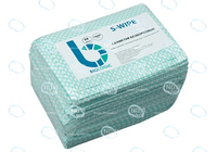 Салфетки безворсовые S-WIPE зеленый клетка повышенной прочности 34х49см в упаковке 35 штук - УТСК. Промышленное снабжение