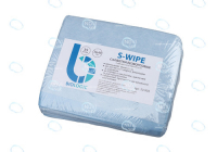 Салфетки безворсовые S-WIPE голубой гладкий универсальные 34х49см в упаковке 35 штук - УТСК. Промышленное снабжение