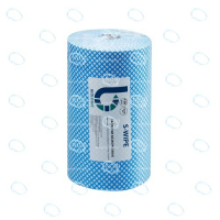 Салфетки безворсовые S-WIPE голубой клетка повышенной прочности 25х42см, в рулоне 180 штук - УТСК. Промышленное снабжение
